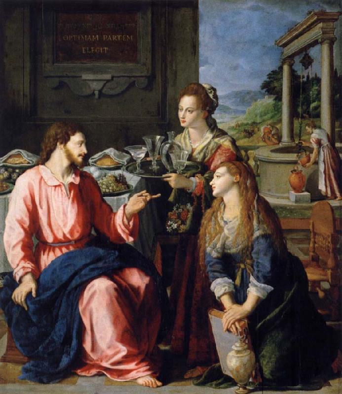 ALLORI Alessandro Museum art historic Christ with Maria and Marta France oil painting art